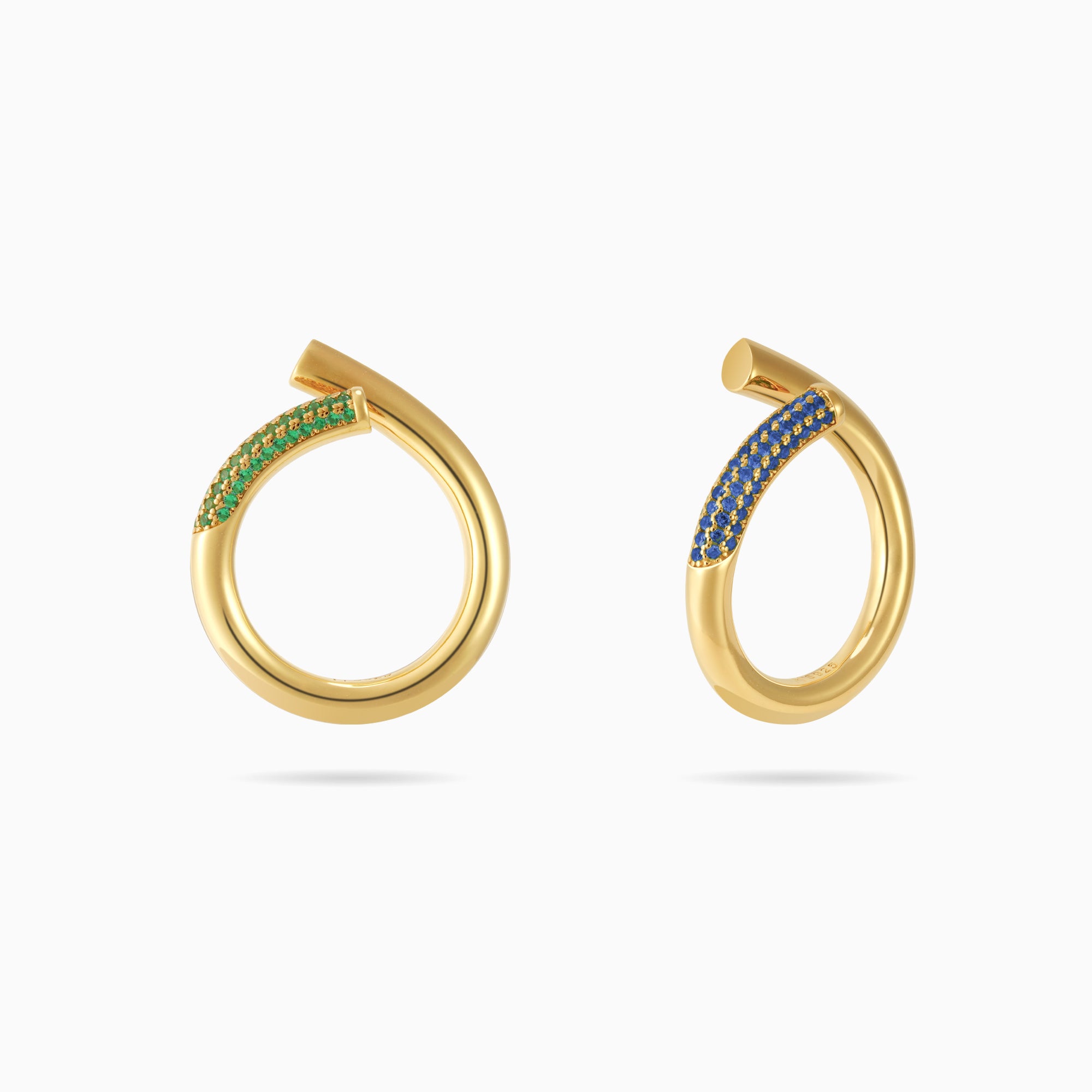 Open Twist Waterdrop Ring