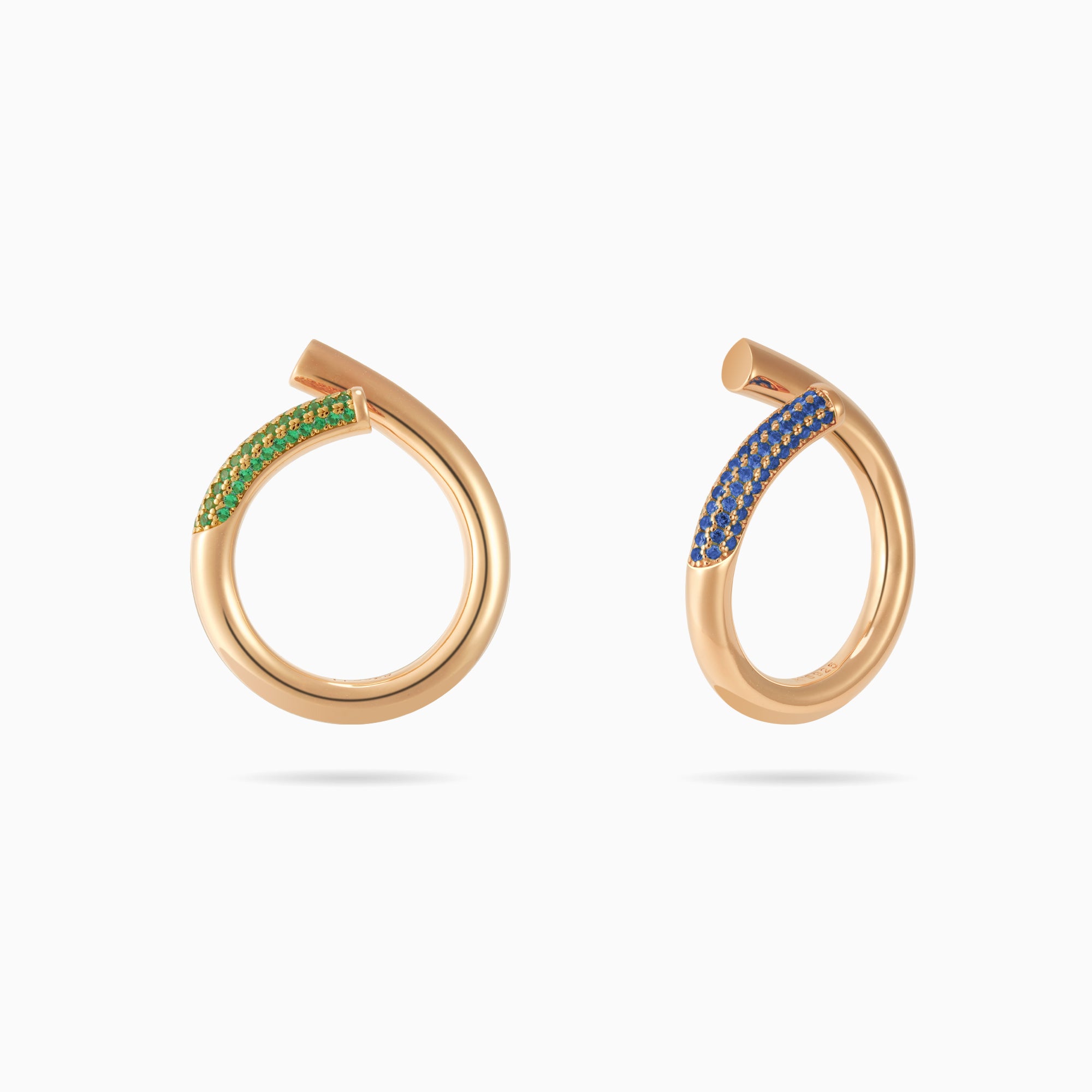 Open Twist Waterdrop Ring