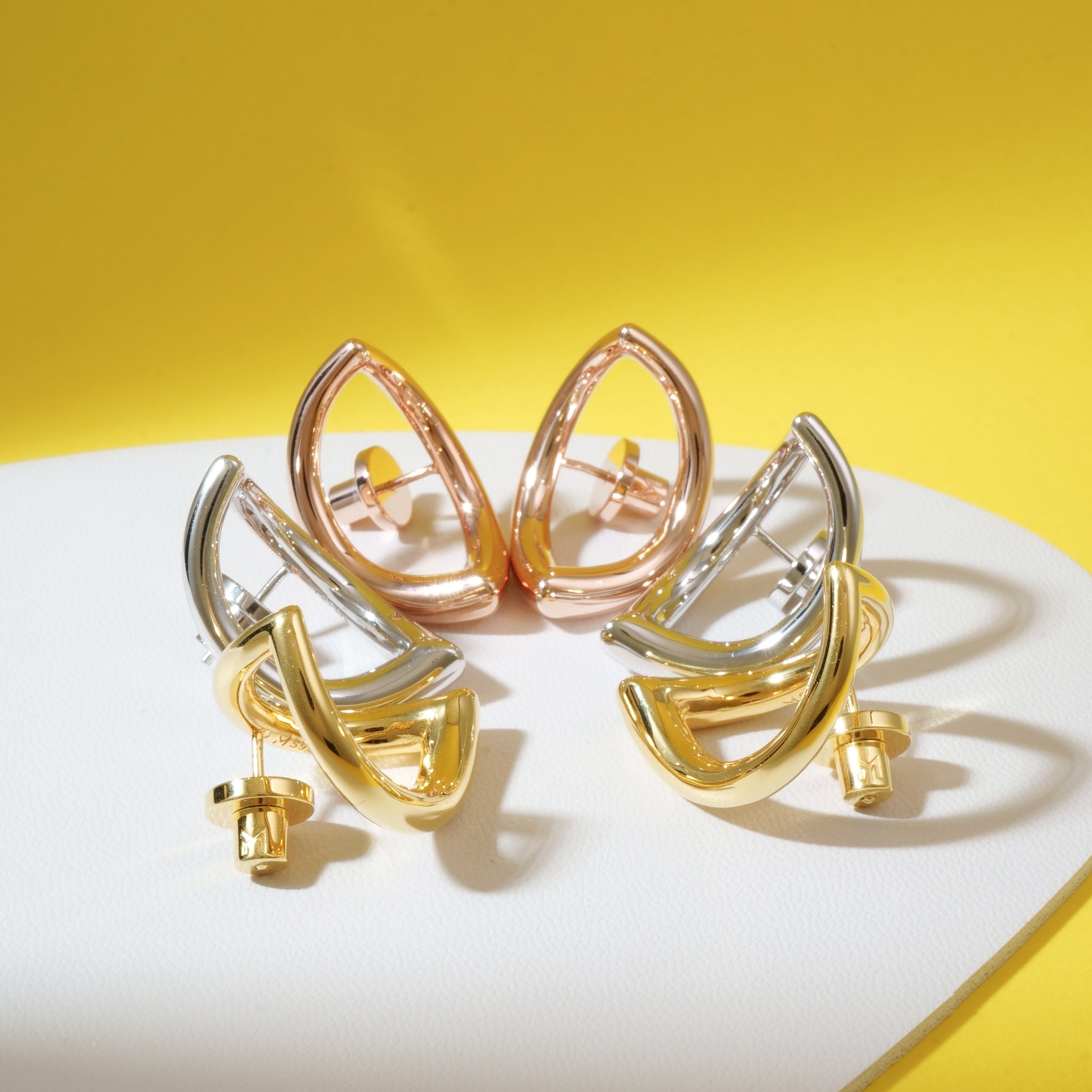 Abstract Crescent Moon Earrings