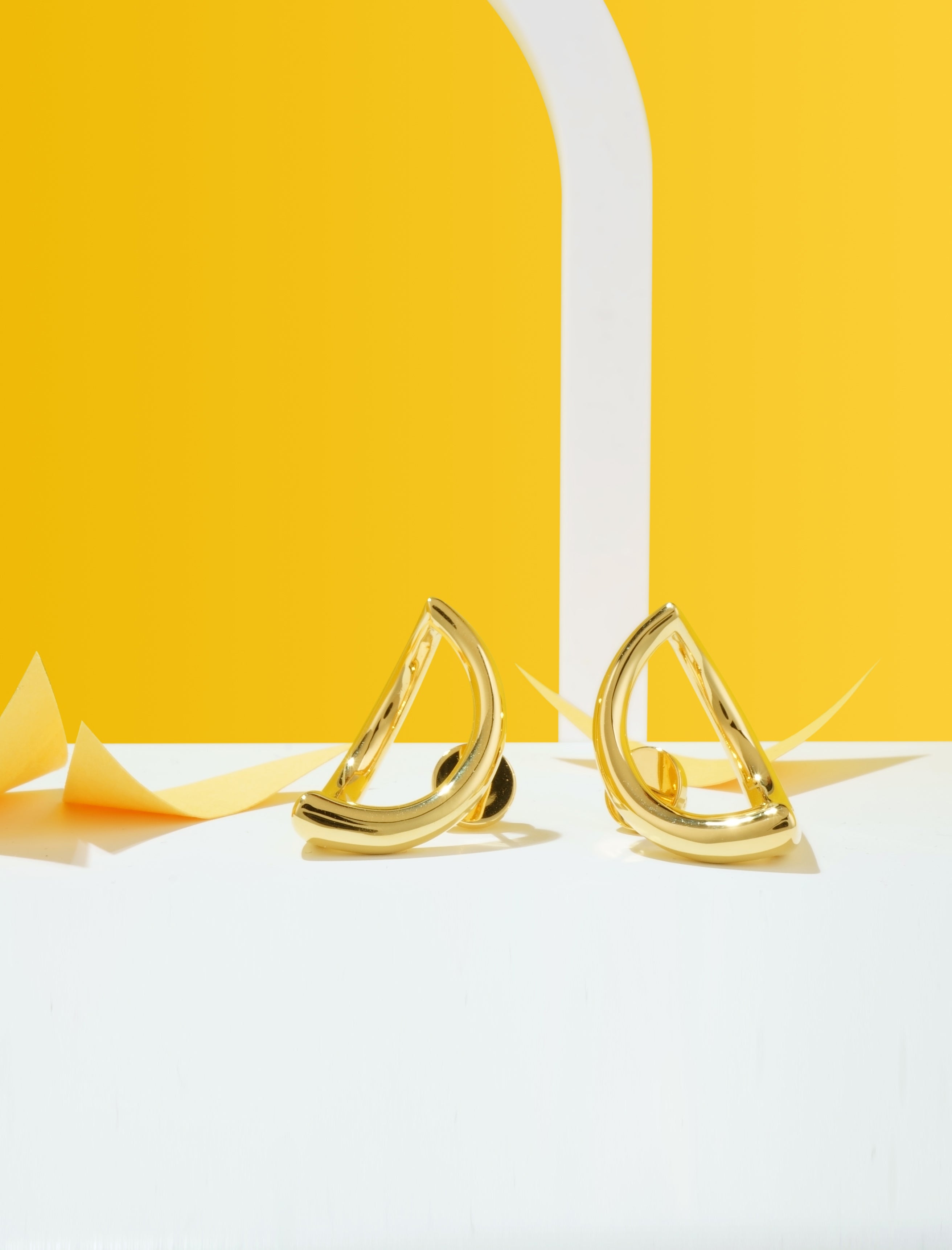 Abstract Crescent Moon Earrings