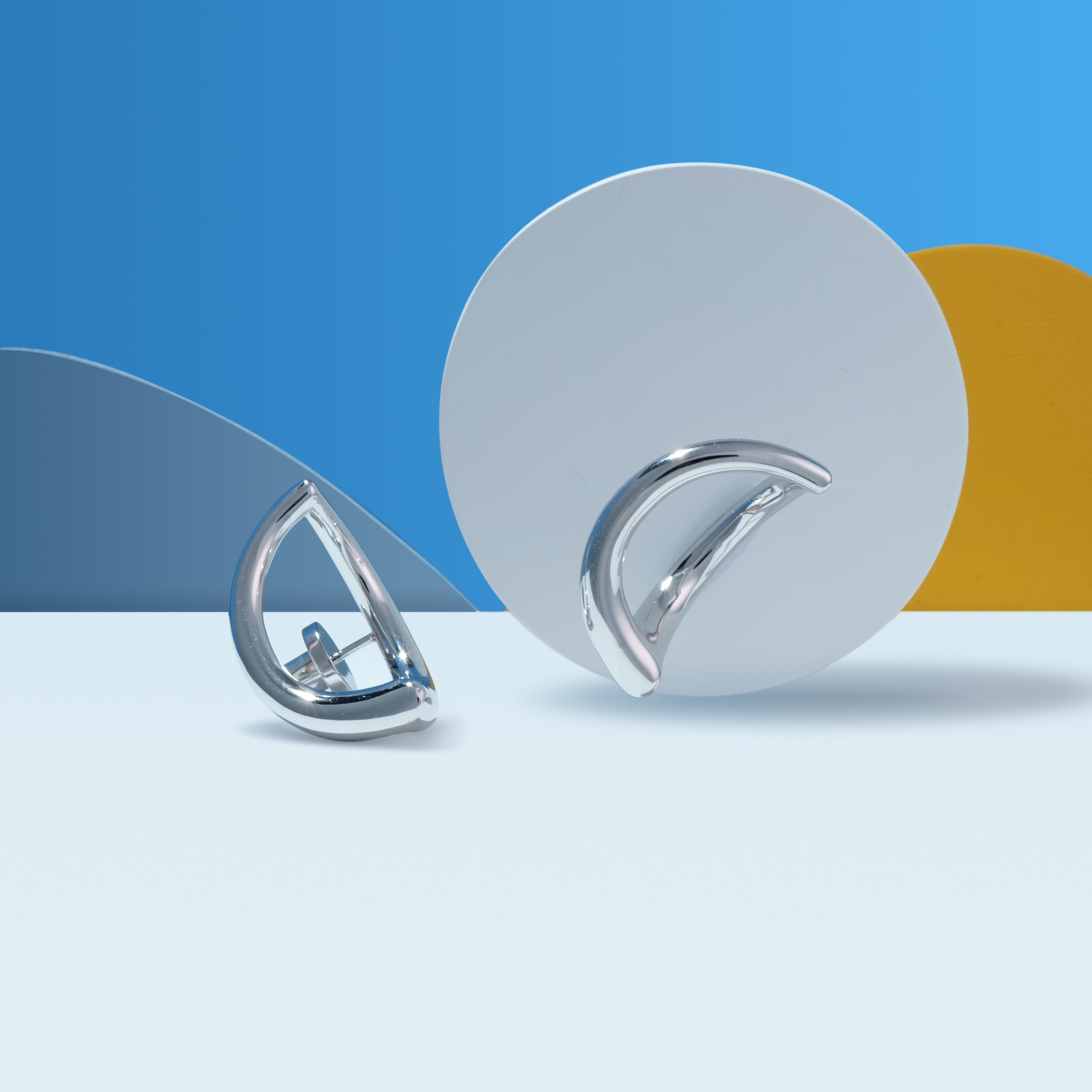 Abstract Crescent Moon Earrings