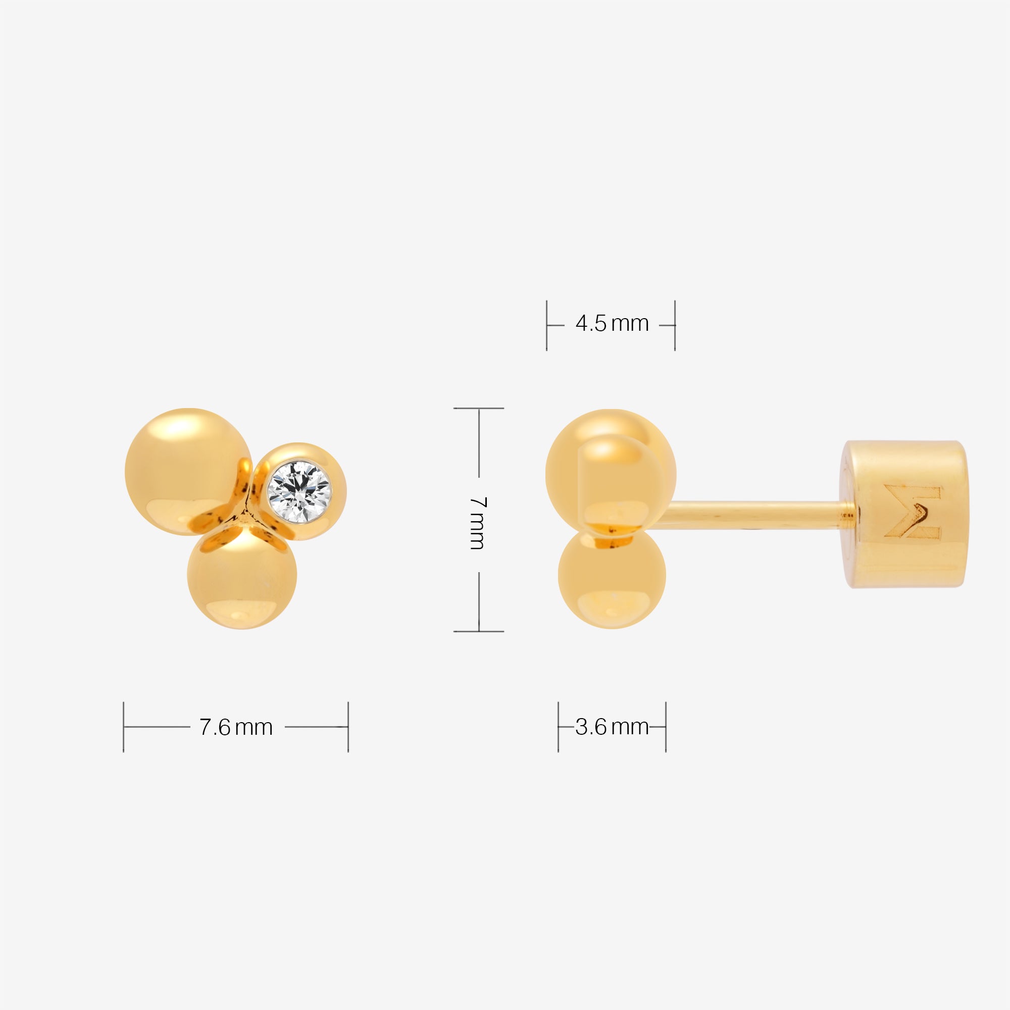 Bubble Cluster Stud Earrings