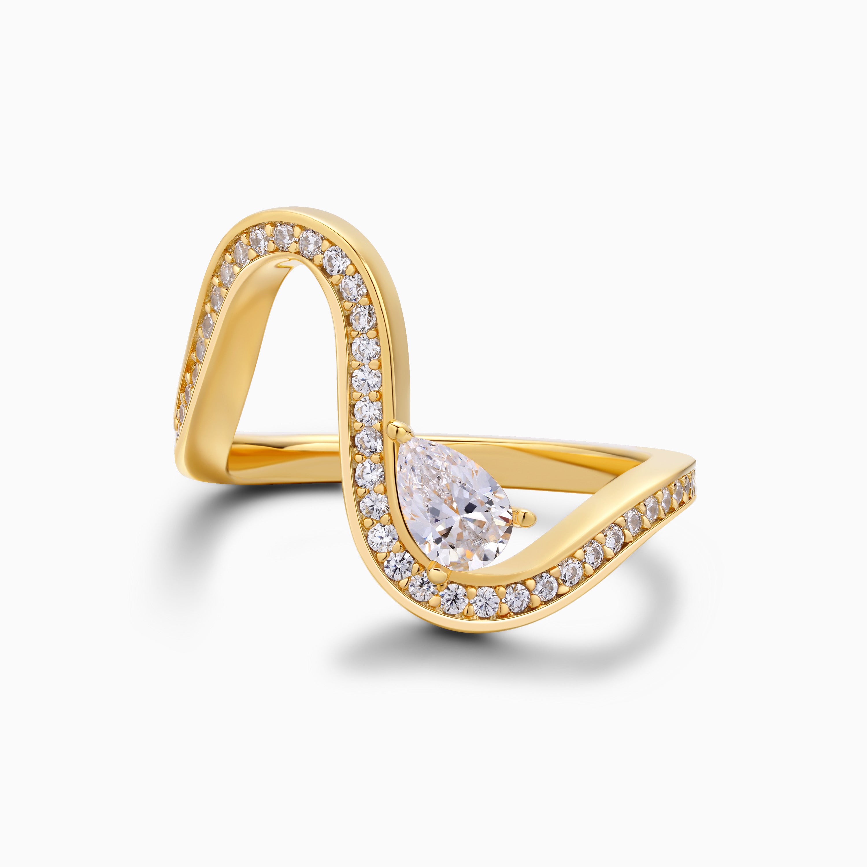 Curve Solitaire Ring