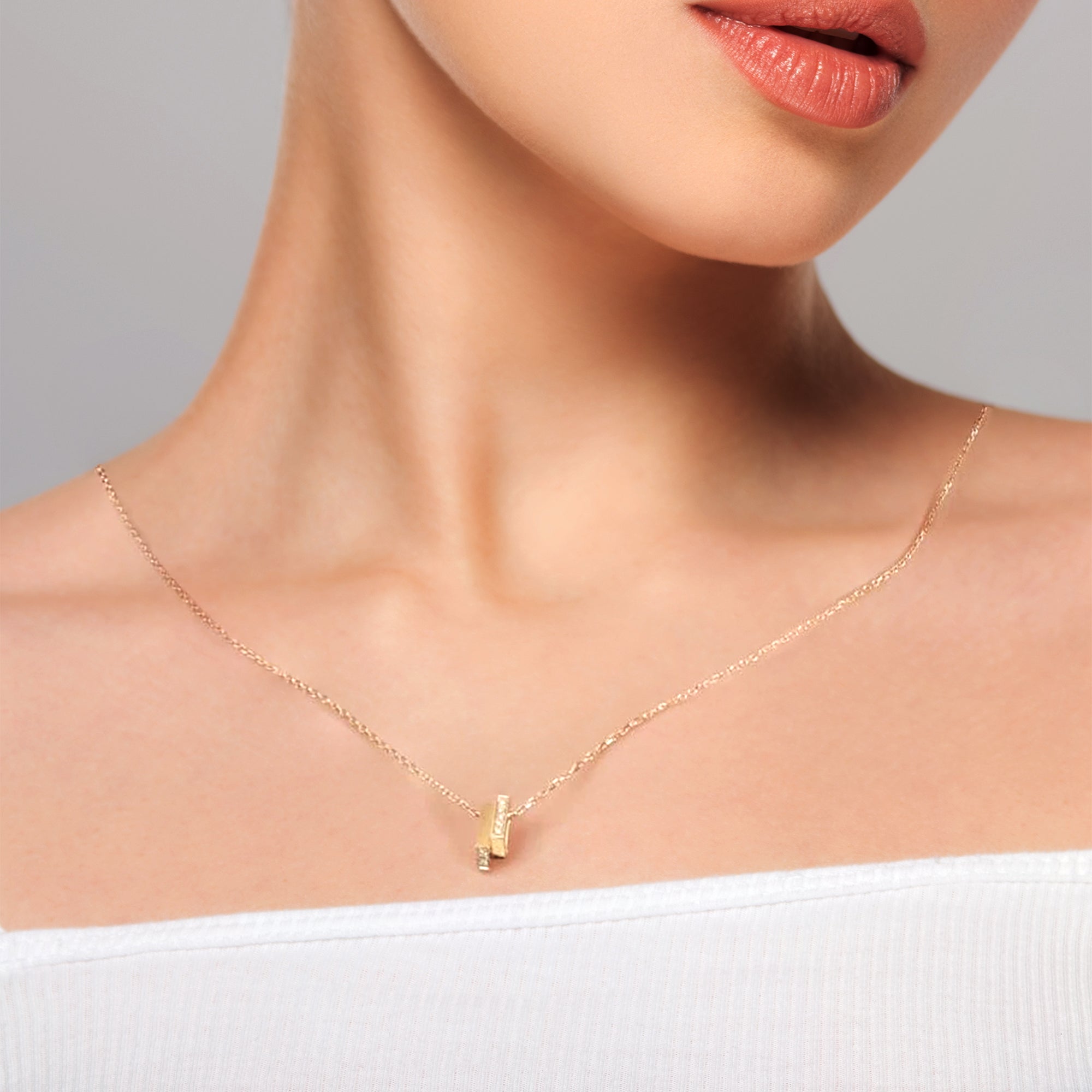 Double Mini Triangle Necklace