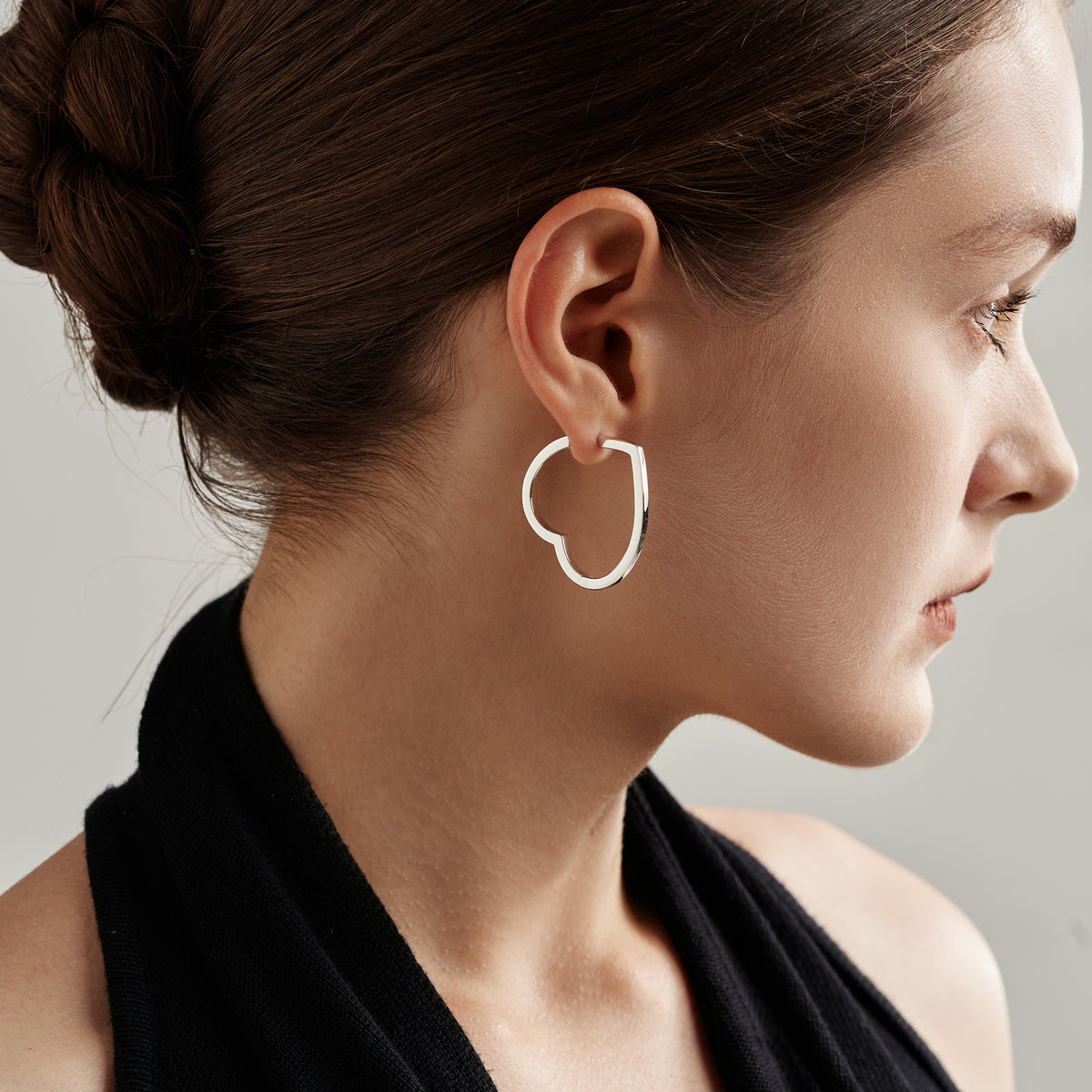 Heart Large Hoop Earrings