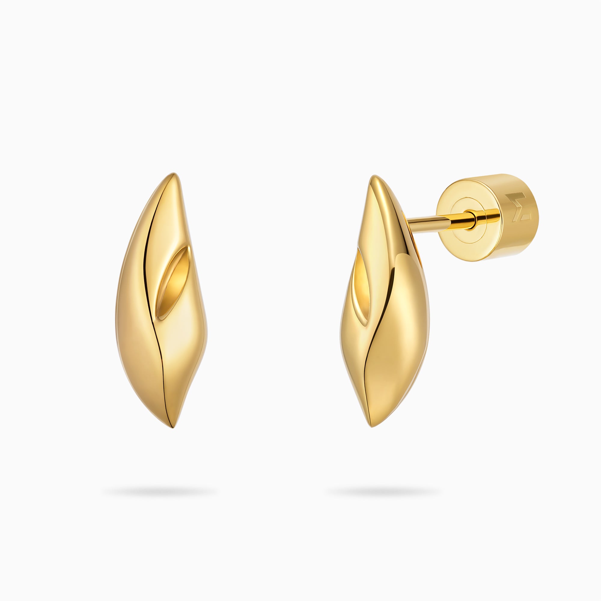 Double Leaf Stud Earrings