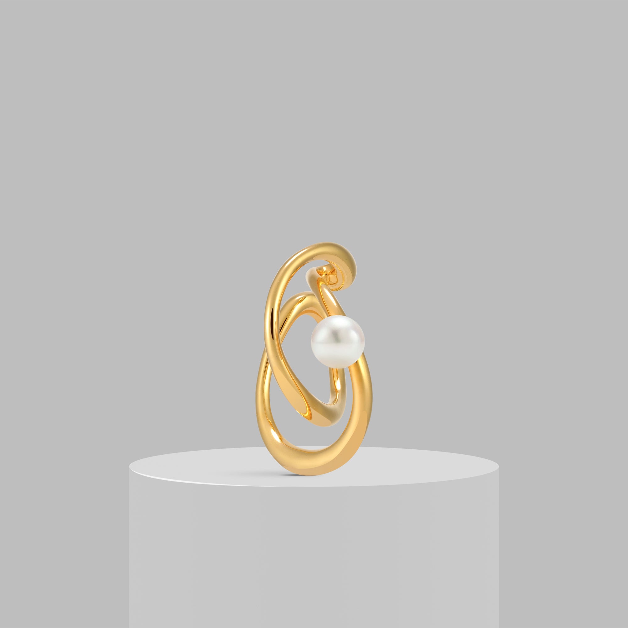 Infinity Pearl Ear Cuff