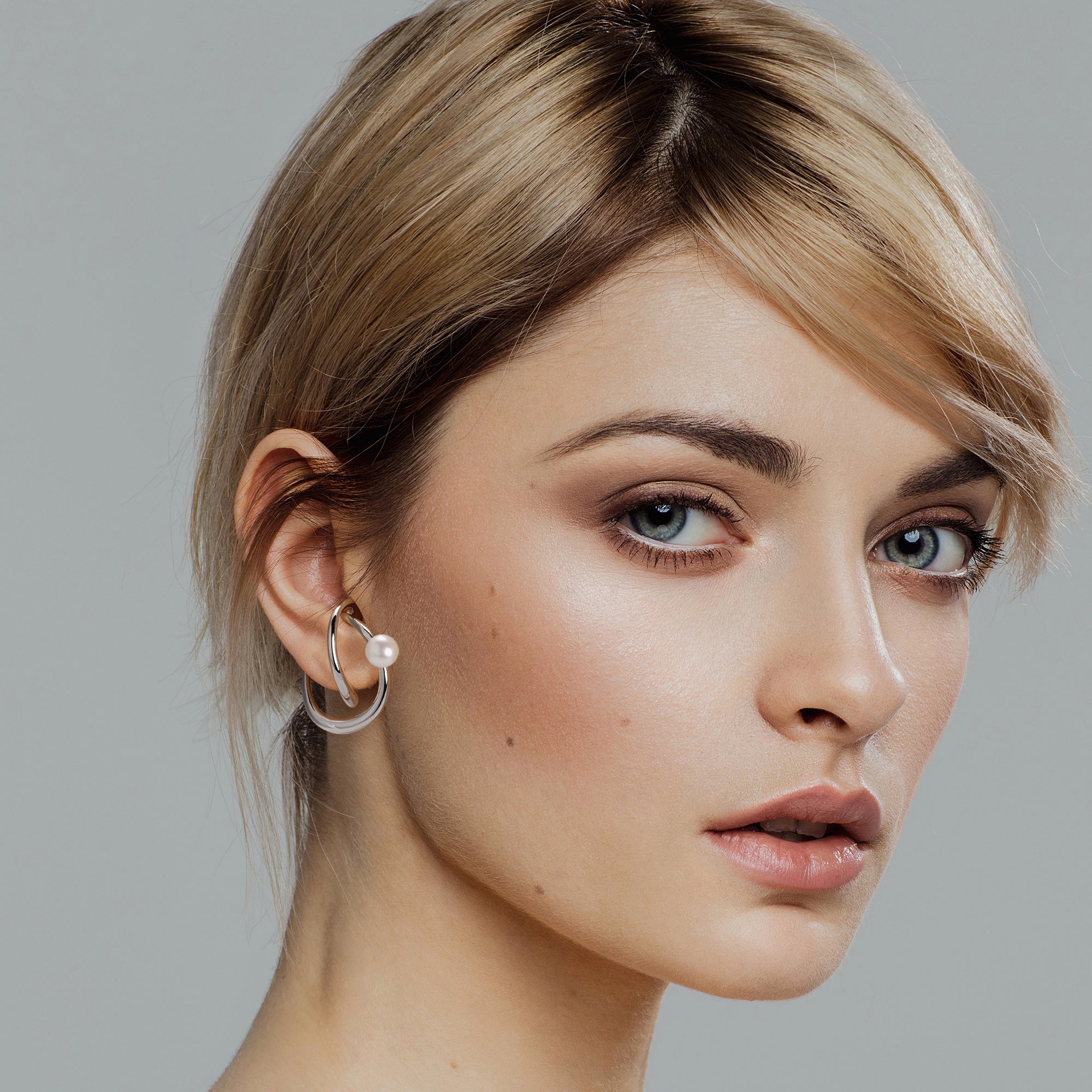Infinity Pearl Ear Cuff