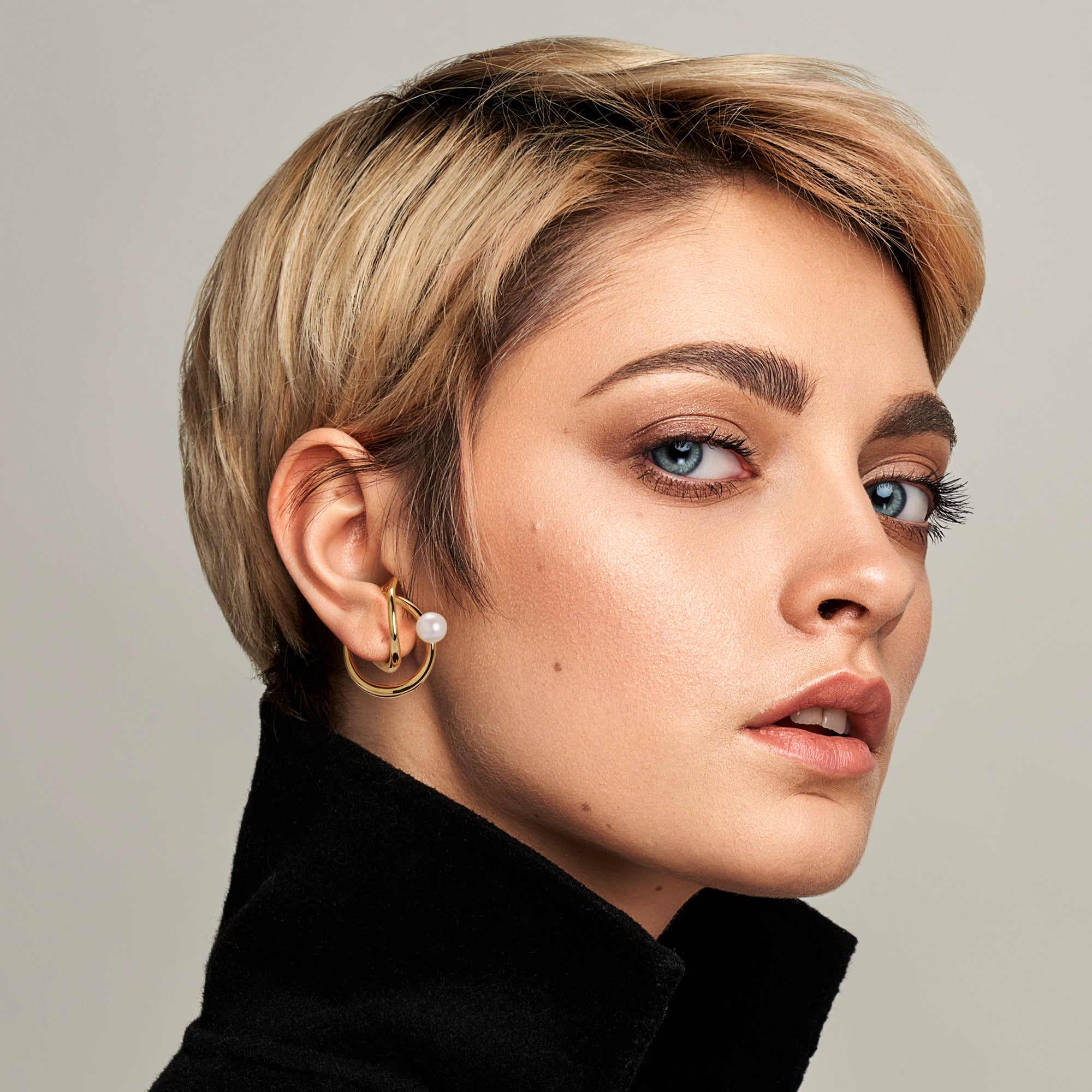 Infinity Pearl Ear Cuff