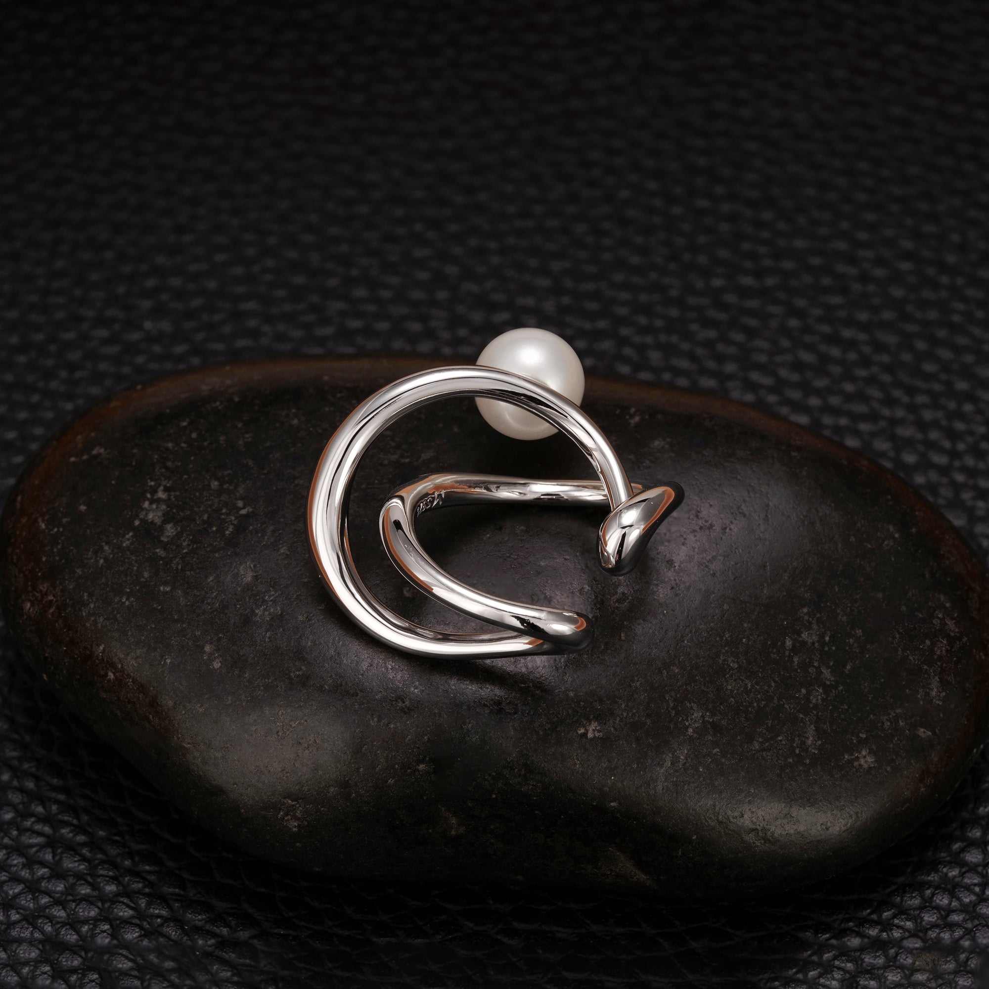 Infinity Pearl Ear Cuff
