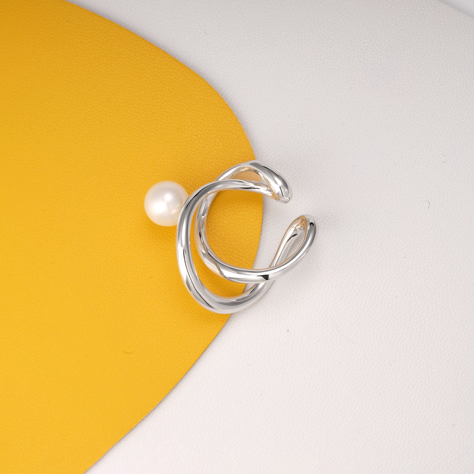 Infinity Pearl Ear Cuff