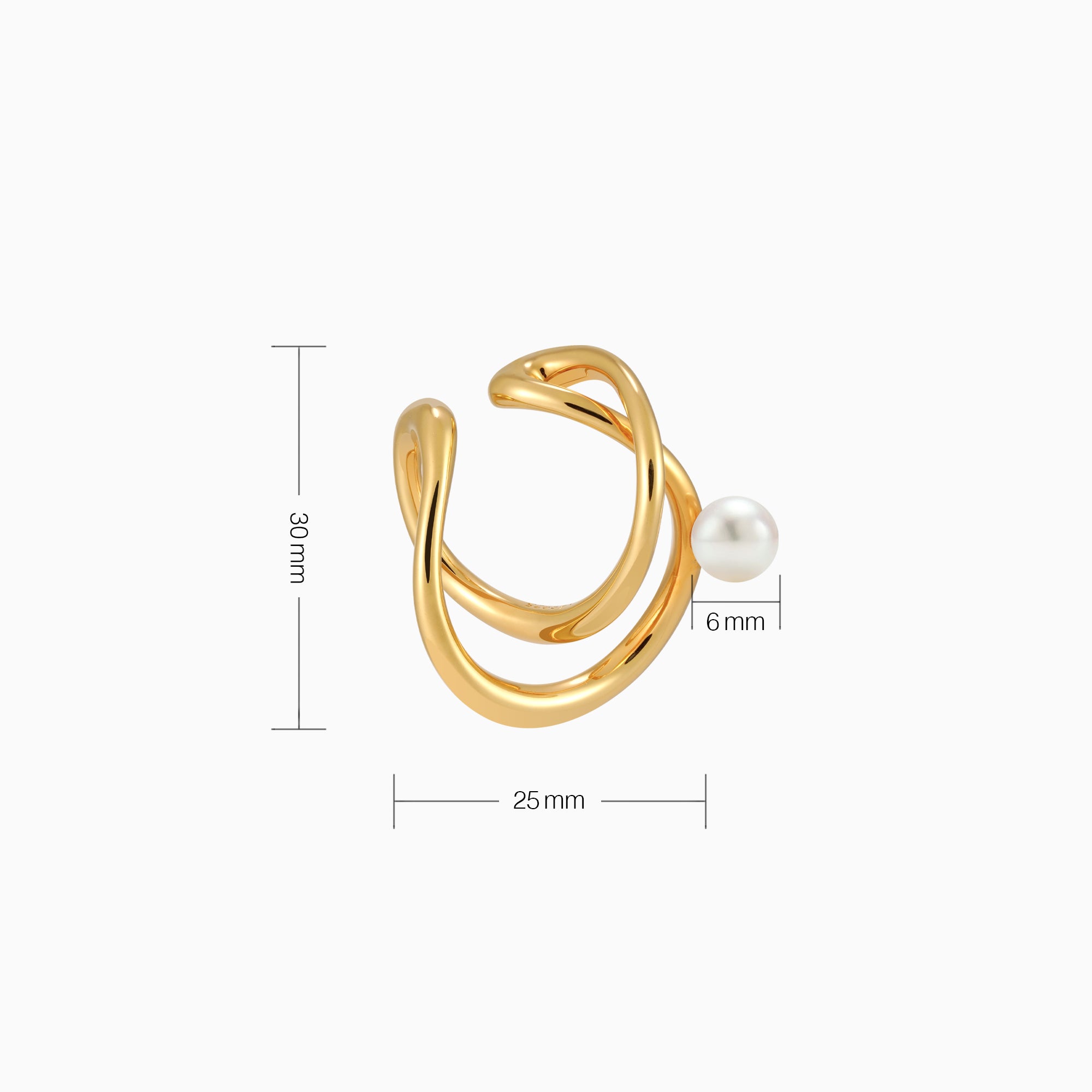Infinity Pearl Ear Cuff
