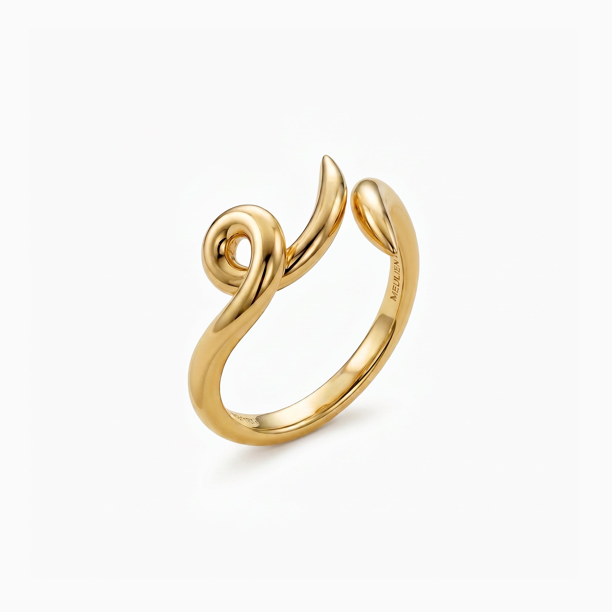 Knotted Curved Open Ring