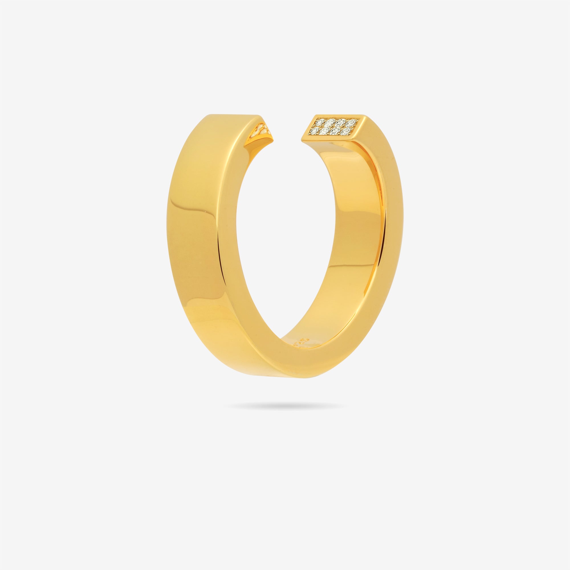 Open Twist Pave Ring