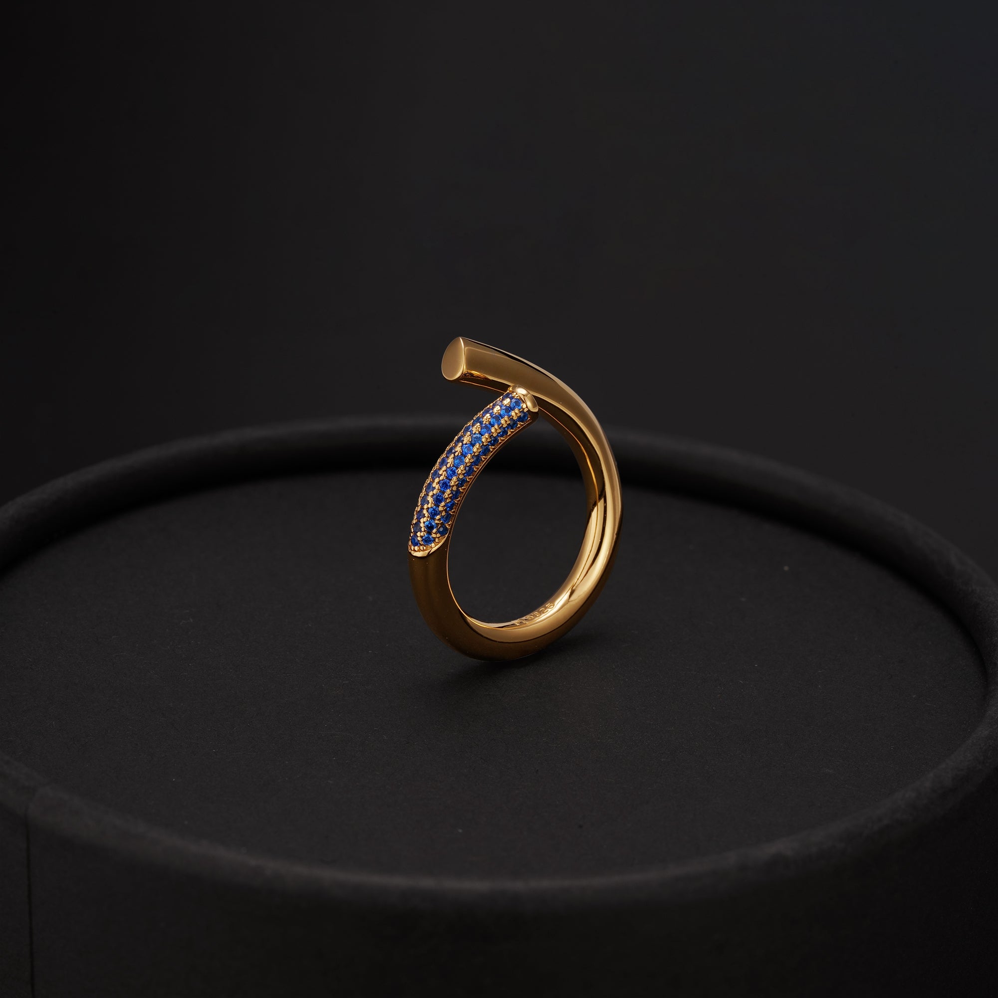 Open Twist Waterdrop Ring