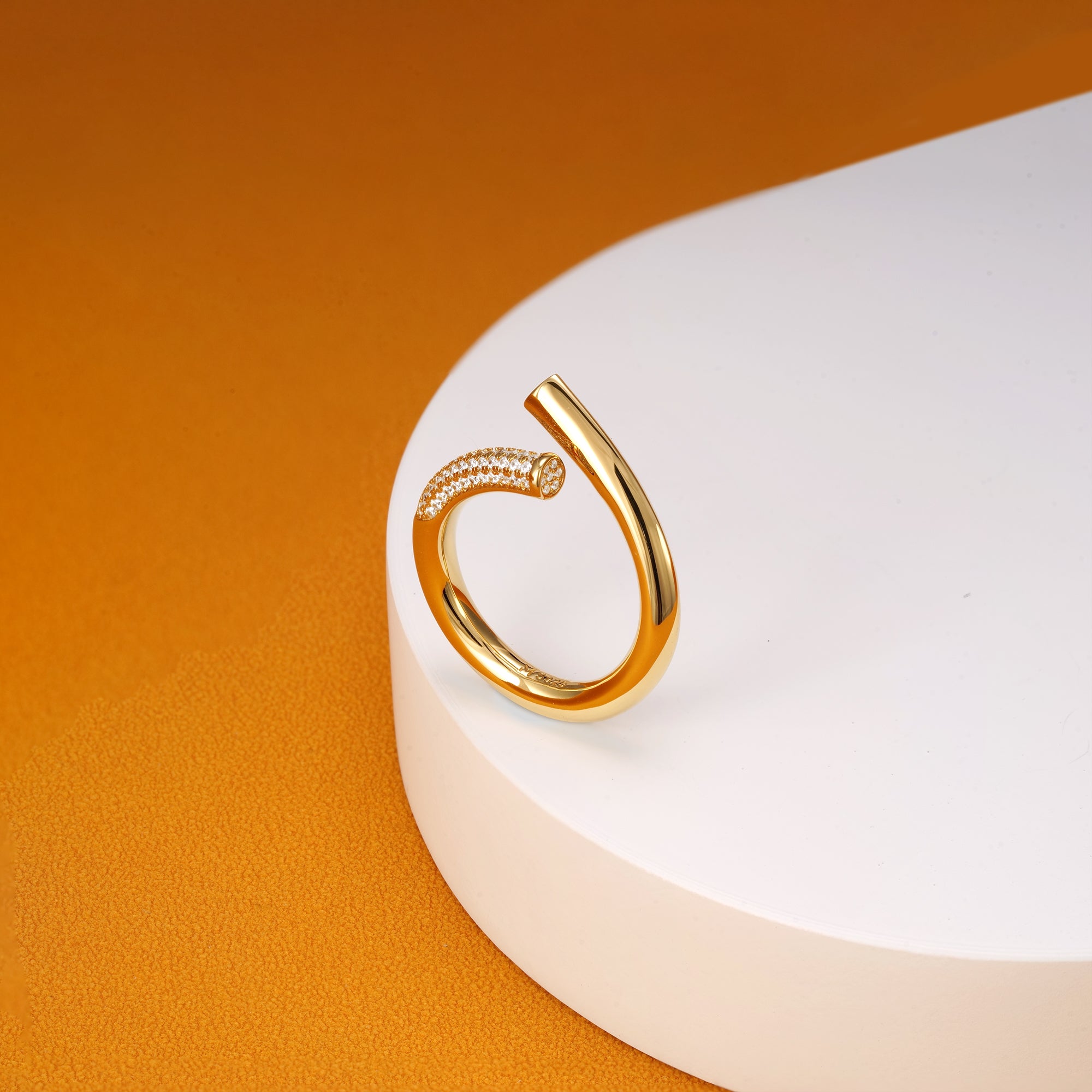 Open Twist Waterdrop Ring