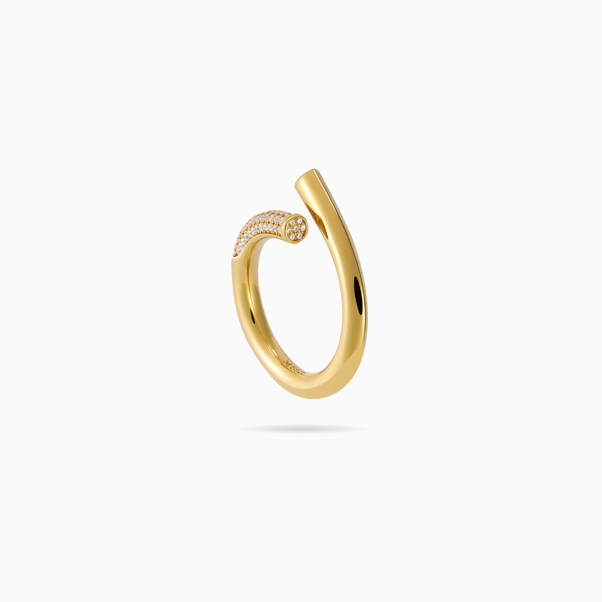 Open Twist Waterdrop Ring