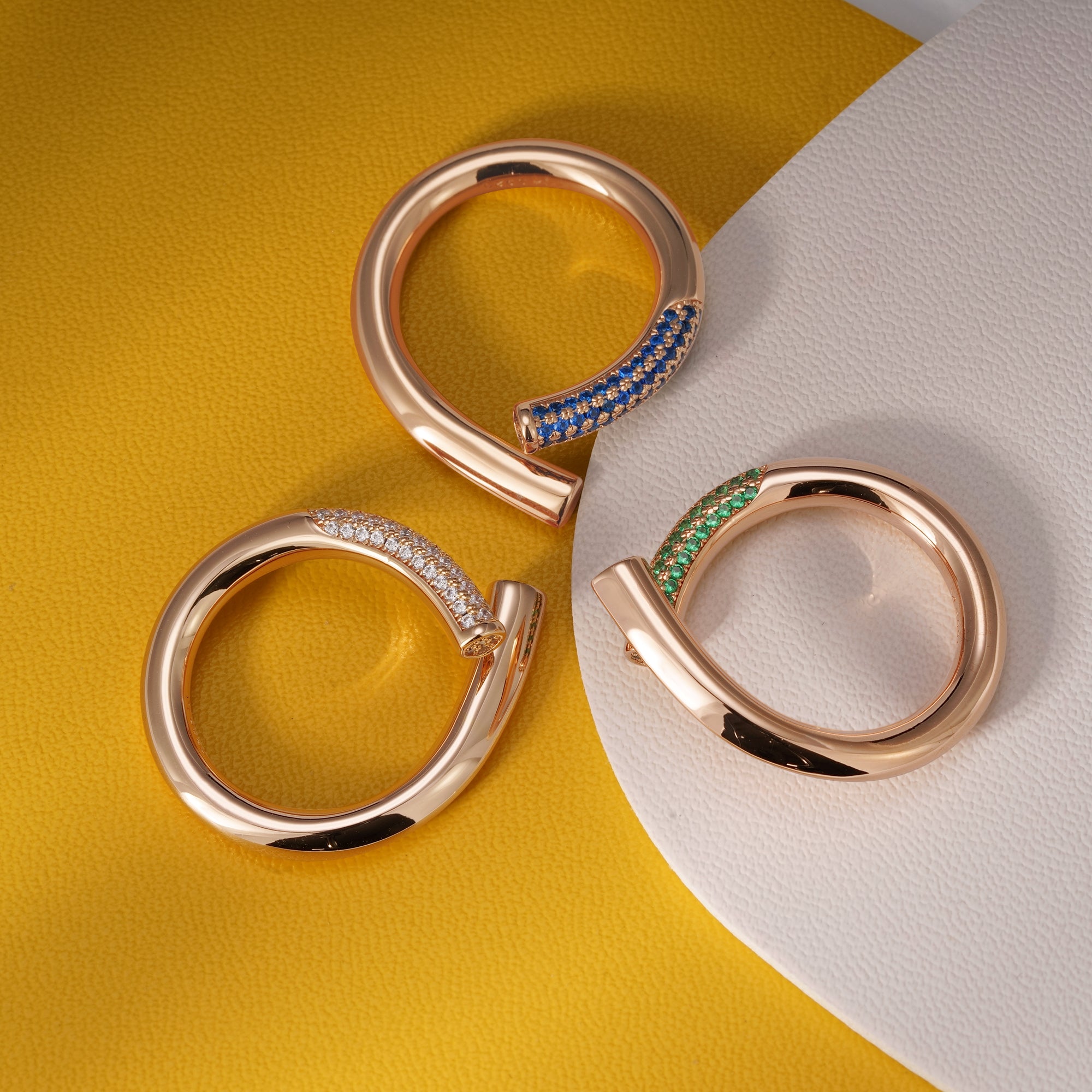Open Twist Waterdrop Ring