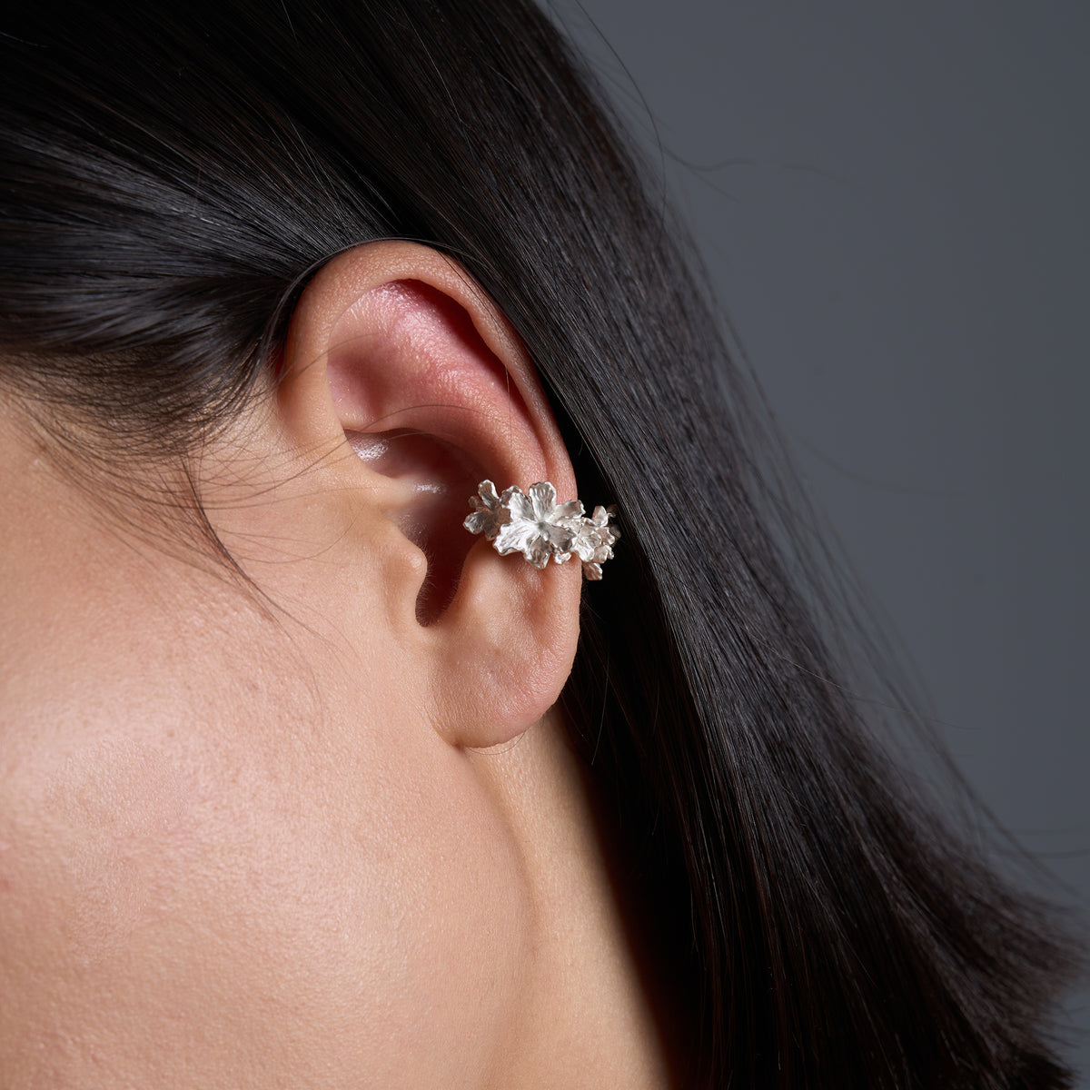 Organica Flower Bouquet Ear Cuff