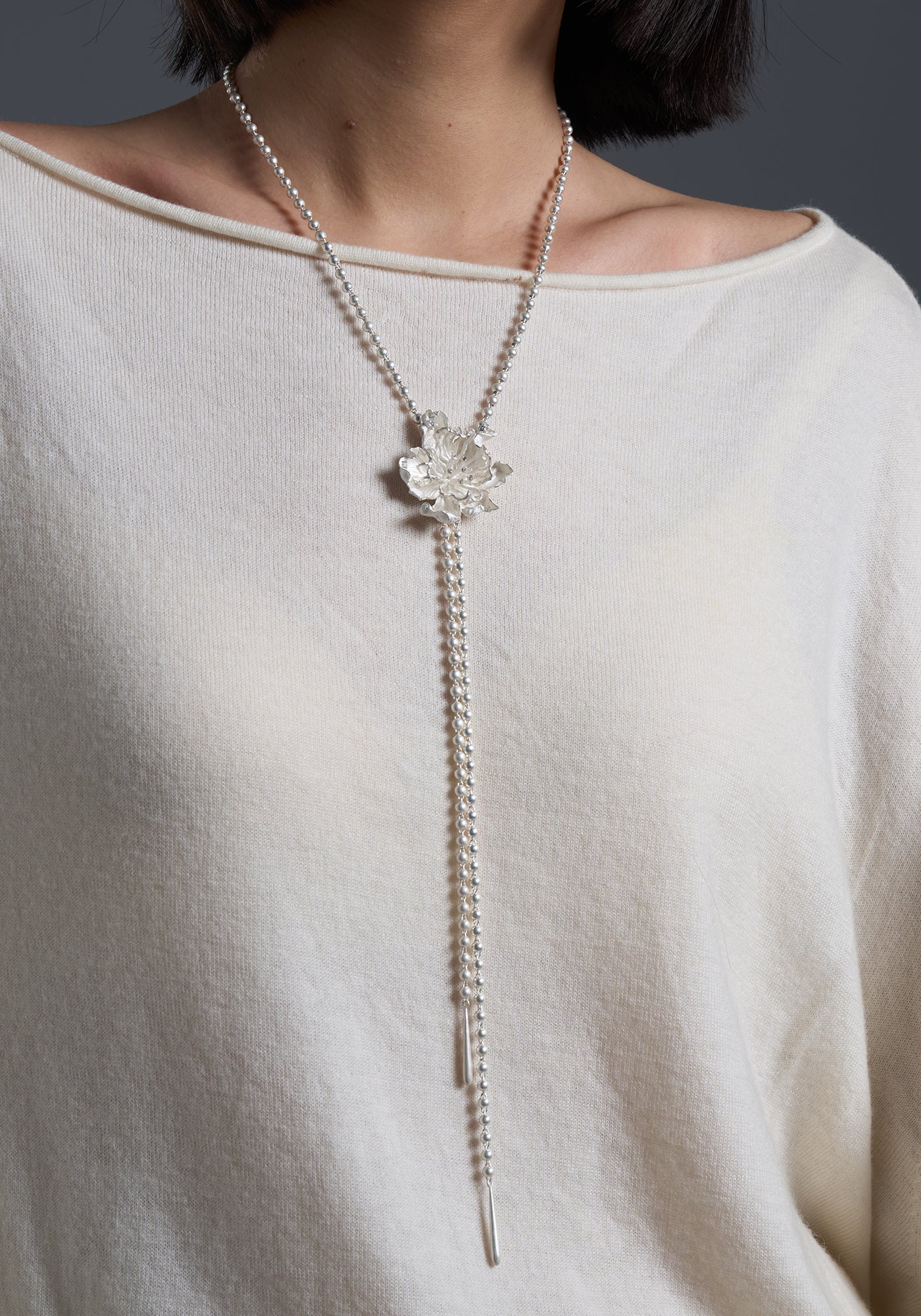 Organica Lotus and Beads Necklace