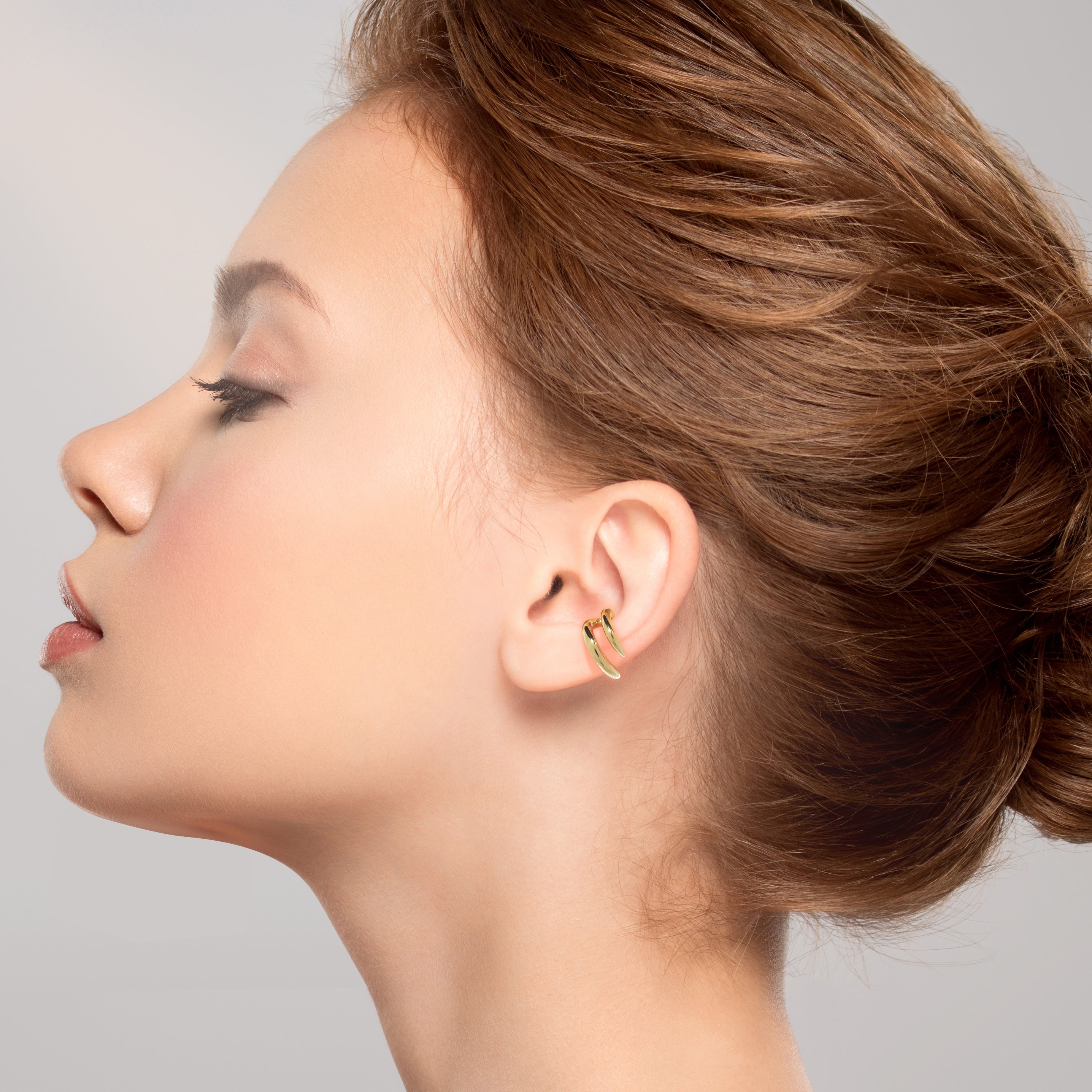 Pointed Double Band Ear Cuff