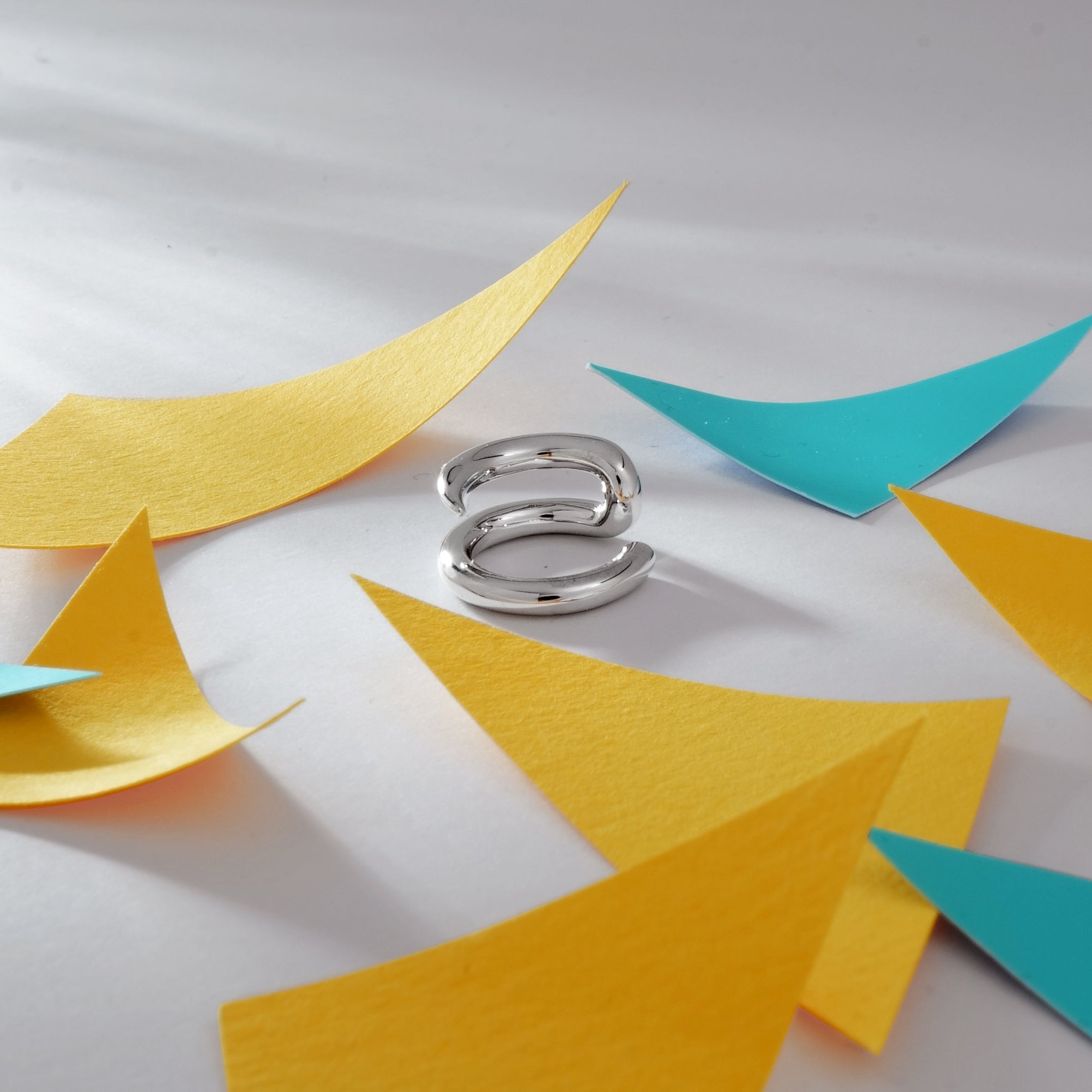 Pointed Double Band Ear Cuff