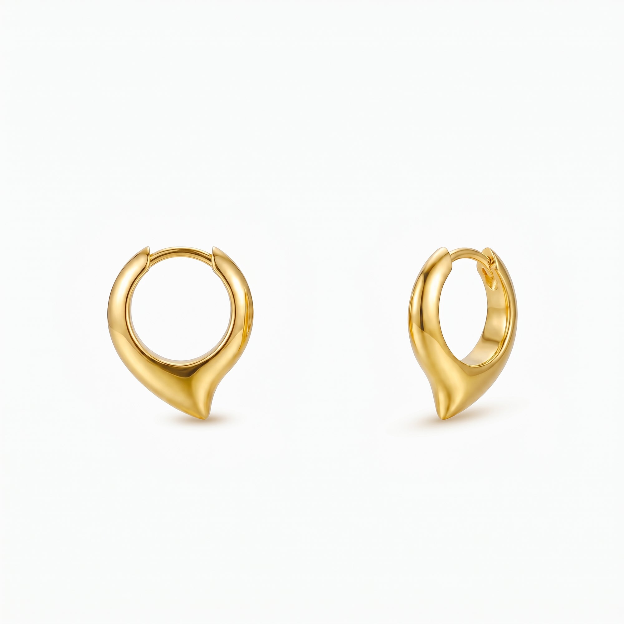 Pointed Waterdrop Huggie Earrings