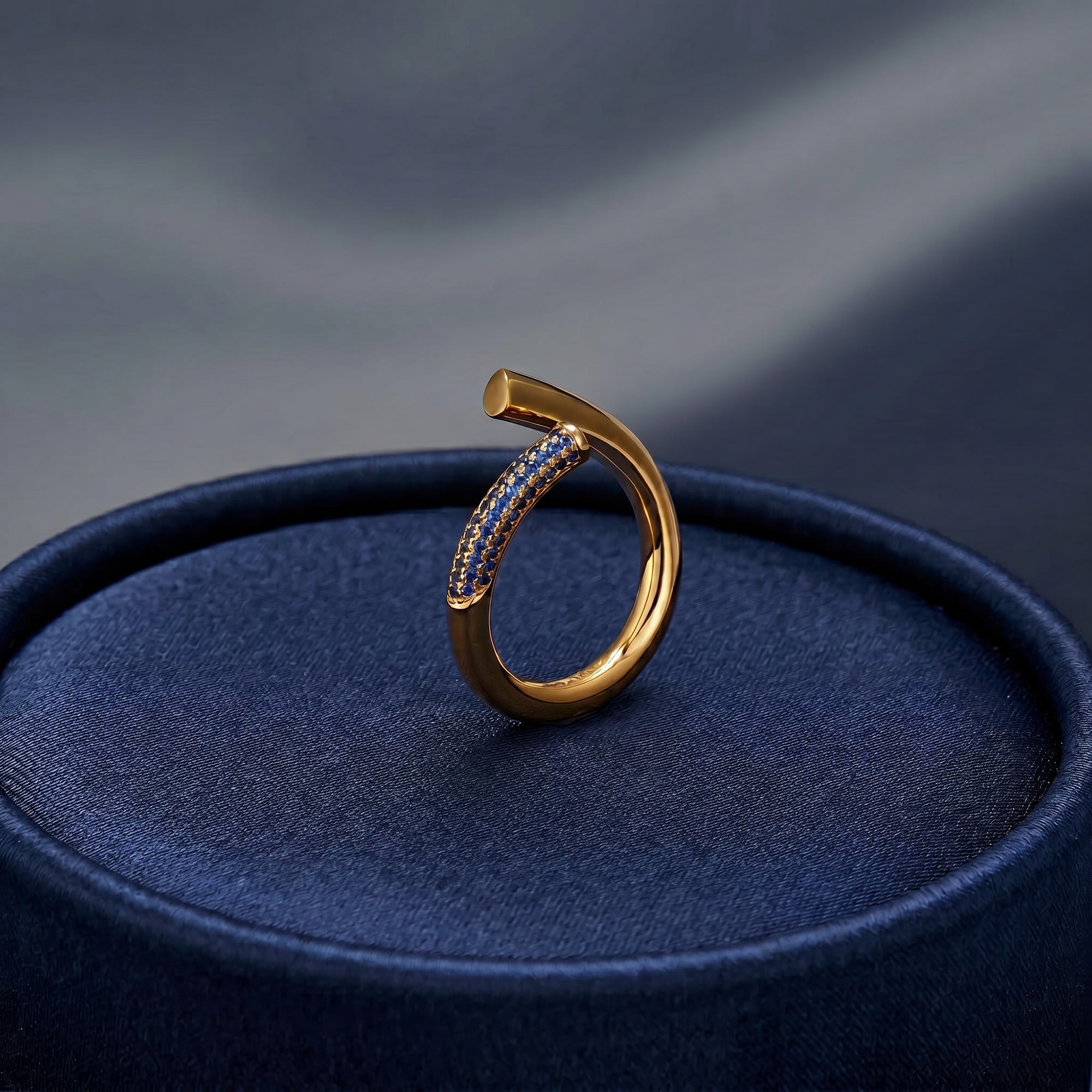 Open Twist Waterdrop Ring