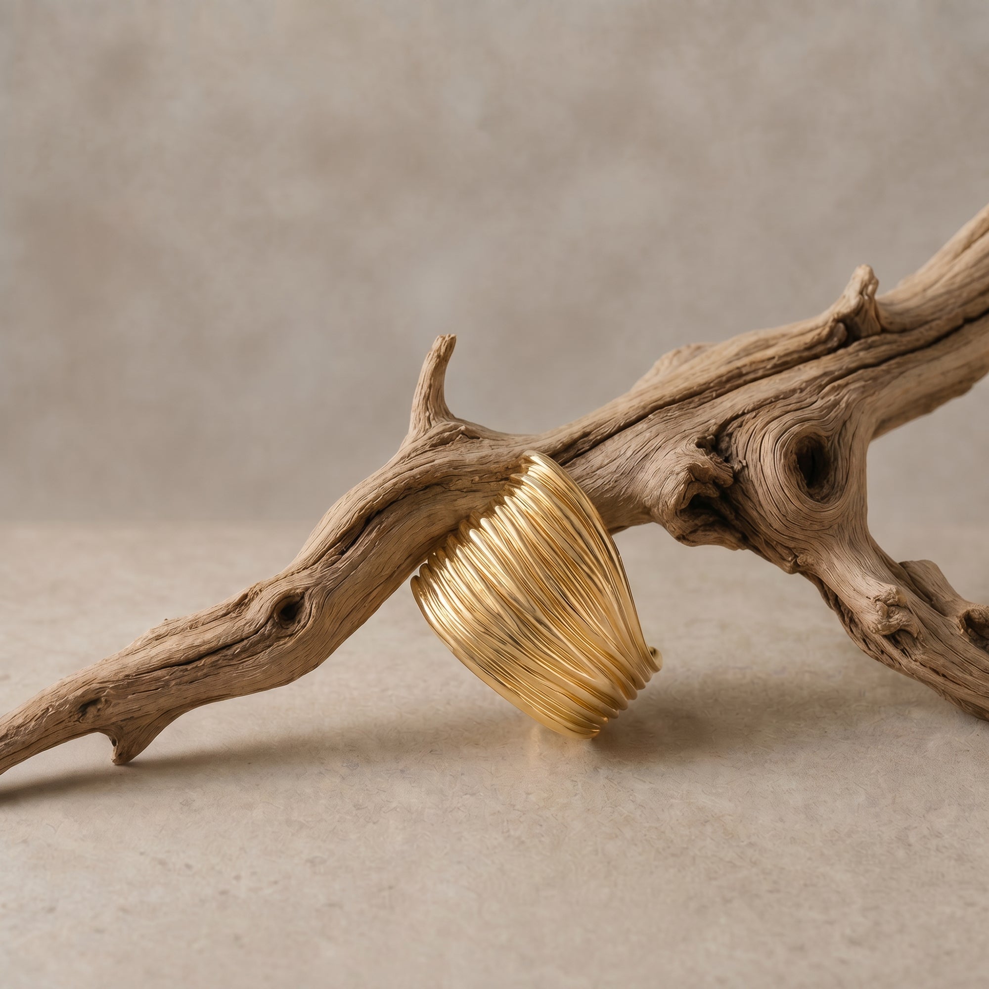 Wrinkle Leaf Ring
